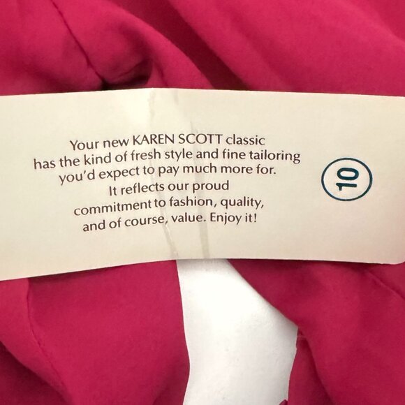 Vintage 80s NWT Karen Scott Fuchsia Blouse | Size 10 - Picture 11 of 12